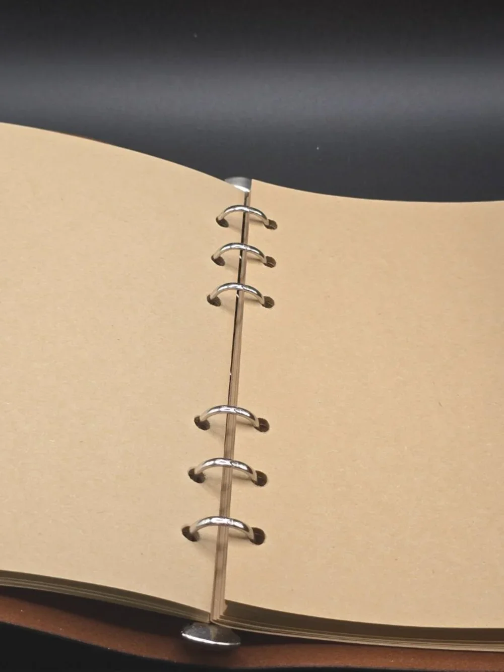 Dark Brown Faux Leather Journal | Rose Quartz Star, Clear Quartz & Amethyst